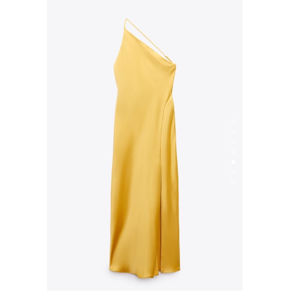 NWT Zara yellow silky dress